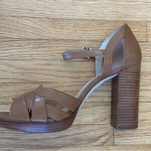 Michael Michael Kors Brown Sz9.5 stacked heel sandals. Excellent condition!